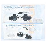A Pair of LED Head-Mounted Watch Repair Magnifiers