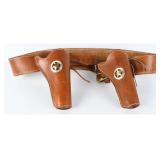 B.J. Maker Custom Leather Double Holster Rig 46