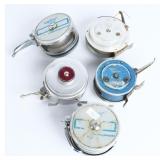 5 Vintage Fly Reels, Shakespeare & Martin Mohawk