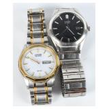 Pair of Citizen Eco-Drive SS Wristwatches