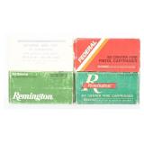 142 .38 Caliber Cartridges & 4 Ammunition Boxes