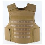 Tactical MOLLE Plate Carrier Large Coyote Brown