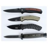 4 Folding & OTF Knives, SOG & Stone River LTD