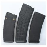 3 Magpul & MSAR Polymer 5.56x45mm Rifle Mags