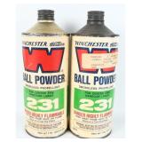 2 Winchester Western 231 Ball Powder Canisters