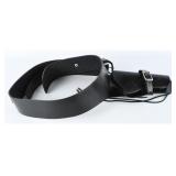 Western-Style Black Leather Buscadero Gun Belt