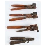 4 Vintage Lyman & Ideal Handheld Bullet Molds