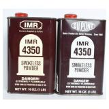Pair of IMR 4350 Smokeless Powder Cans, 2 LBS