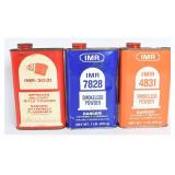 3 Du Pont & IMR Smokeless Powder Cans