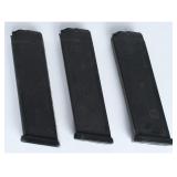 A Trio of Glock Model 22 Pistol Magazines .40 S&W