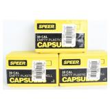 3 Boxes Speer .38 Cal Plastic Shotshell Capsules