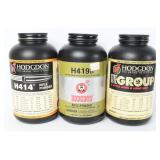 3 Hodgdon H414, H4198 & Titegroup Powder Cans