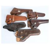 6 Leather Holsters incl. Bucheimer & S&W
