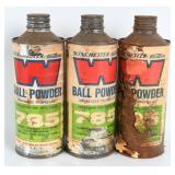 3 Winchester-Western 785 Ball Powder Canisters