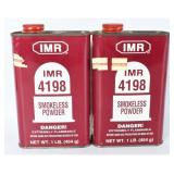 A Pair of IMR 4198 Smokeless Powder 1 lb Canisters