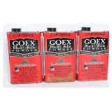 Trio of GOEX Black Rifle Powder 1 LB Cans