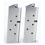 2 Colt .380 Stainless Steel Magazines