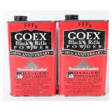 Pair of GOEX 80th Anniv Black Powder Tins 1.5lb