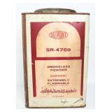 DuPont SR-4759 Smokeless Powder Canister, 3 LBS