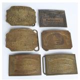 6 Commem. & Advertising Cast Metal Buckles