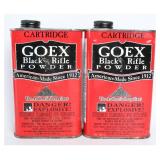 2 GOEX Cartridge Grade Black Rifle Powder Cans