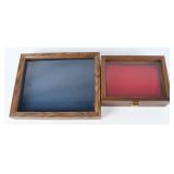 Two Wooden Glass-Top Display Cases