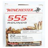Winchester .22 LR 36gr Copper Plated HP Cartridges