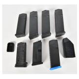 A Collection of 7 Glock and Magpul Semi-Auto Mags