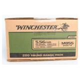 200 Rds Winchester M855 NATO 5.56x45mm Ammo