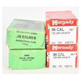 Hornady & Sierra .38 Caliber Reloading Bullets (4)