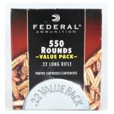 550 Rds Federal Value Pack .22 LR Ammo