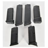 6 Glock OEM 9mm Semi-Automatic Pistol Magazines