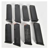 A Collection of Eight Glock and Magpul 9mm Box