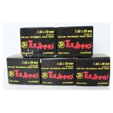 100 Rds TulAmmo 7.62 x 39 Ammo