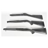 A Trio of Ruger Pattern Black Synthetic Rifle
