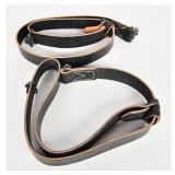 A Pair of Montana 1' Black Leather Slings