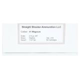 Straight Shooter 41 Mag 210 Grain JHP Cartridges