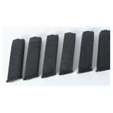 A Lot of Six Glock Semi-Auto Pistol Magazines