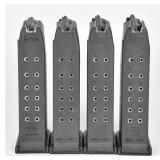 A Lot of 4 Glock Model 19 15-Round 9mm Magazines