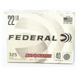 Federal AutoMatch .22 LR Rimfire Ammunition, 325