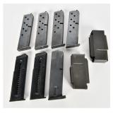 A Collection of 9 Assorted Pistol and Rifle Mags &