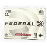 325 Federal AutoMatch .22 Long Rifle Cartridges