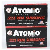 Atomic Ammunition .223 Remington Subsonic 100 rds