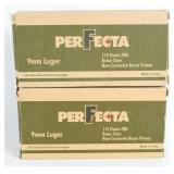 Perfecta 115 Grain FMJ 9mm Luger Cartridges (100)