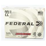 325 Rds Federal AutoMatch .22 LR Ammo