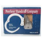Peerless Nickel Plated Chain Handcuffs w/ Box