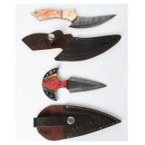 Two Contemporary Custom-Style Damascus Steel