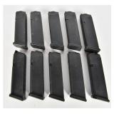 Set 10 Glock 10-Round 9mm Semi-Automatic Magazines