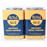Hercules HiVel No. 2 Military Rifle Powder Cans