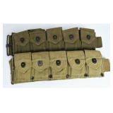Pair WWII US M1923 M1 Garand Belts, Army & USMC